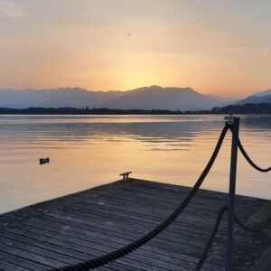 lago viverone serra ivrea tramonto