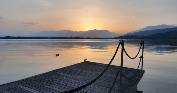 lago viverone serra ivrea tramonto